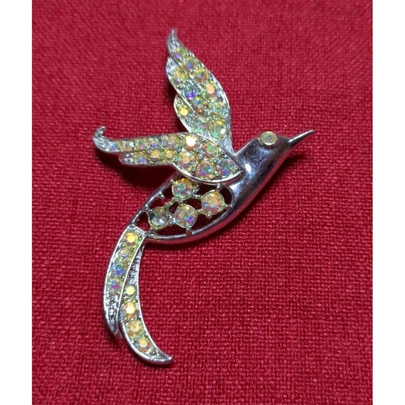 Hummingbird Brooch Pin Lot Of 3 Gold &‎ Silver Toned - Picture 5 of 11